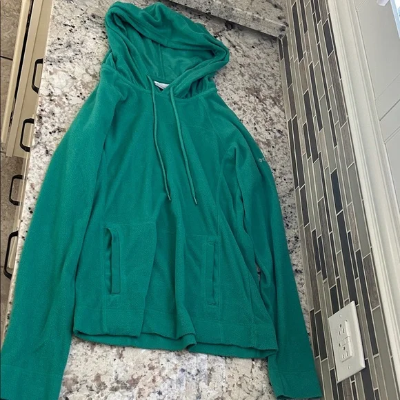 Green Hooded Columbia Sweatshirt - Picture 1 of 4